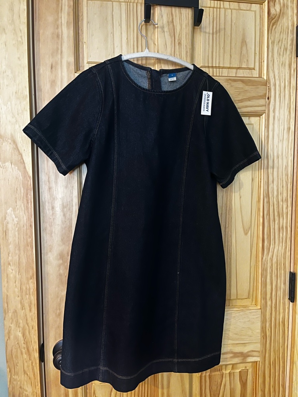 Old Navy Dark Rinse Denim Mini Shift Dress Sz medium